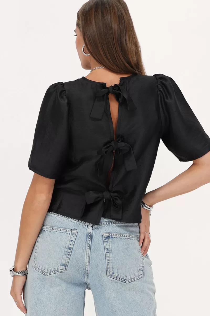 My Jewellery Blouse e Avec Manches Plissées Et Nœuds