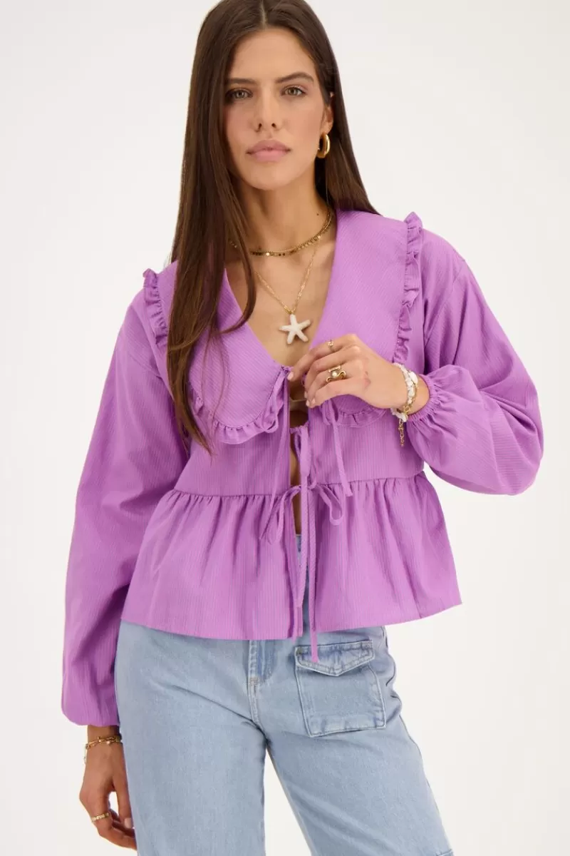 My Jewellery Blouse Rayée te Avec Nœuds