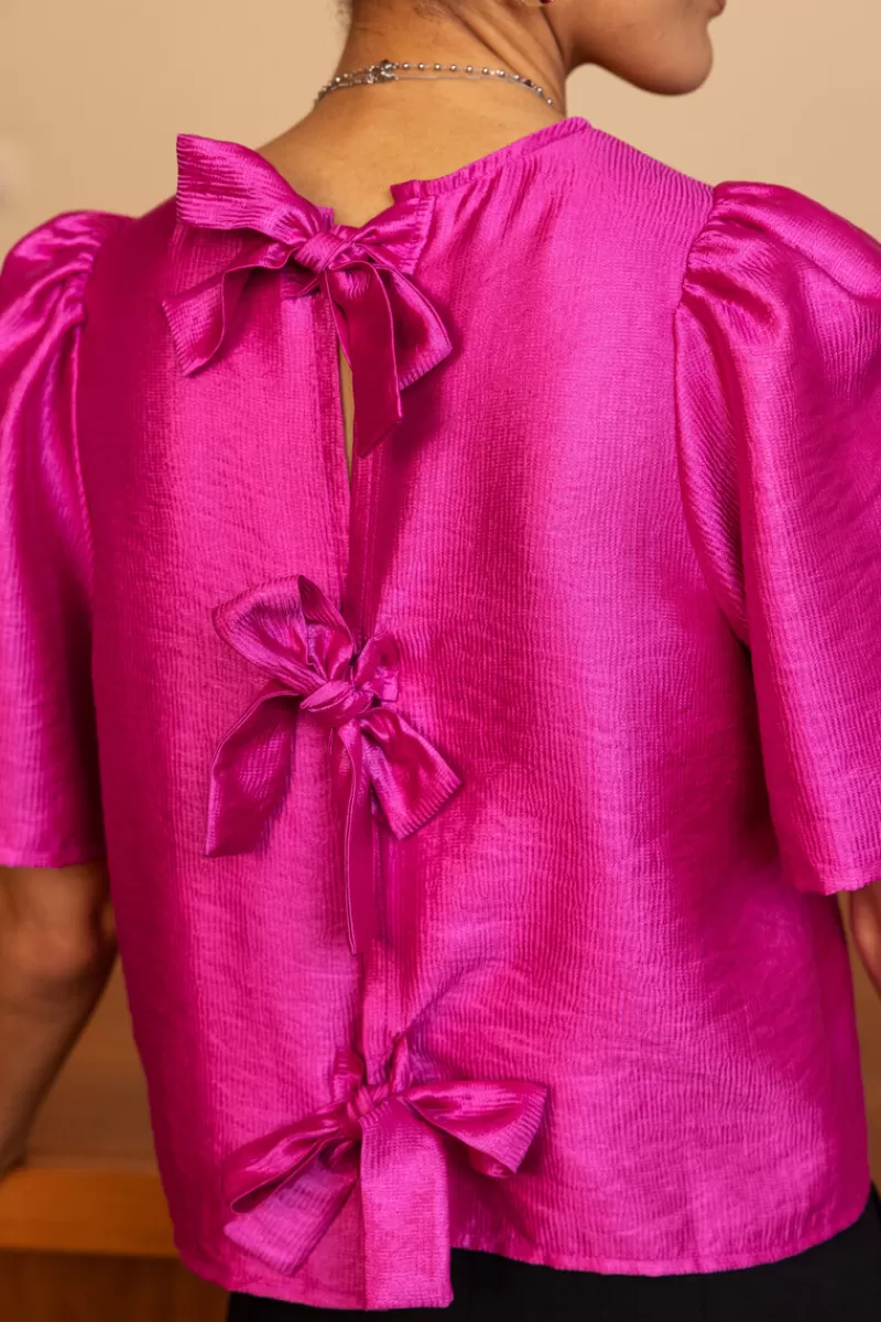 My Jewellery Blouse Avec Manches Plissées Et Nœuds