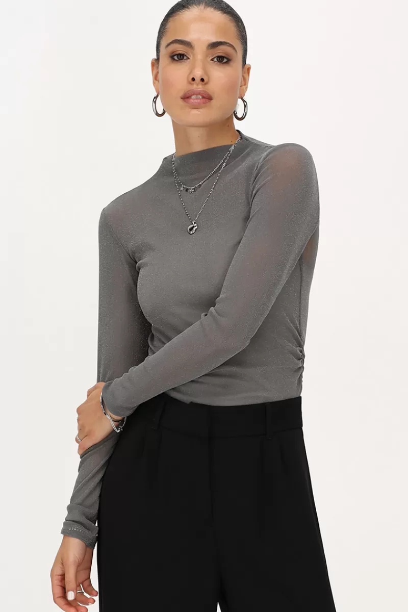 My Jewellery Body En Mesh Grise Avec Lurex