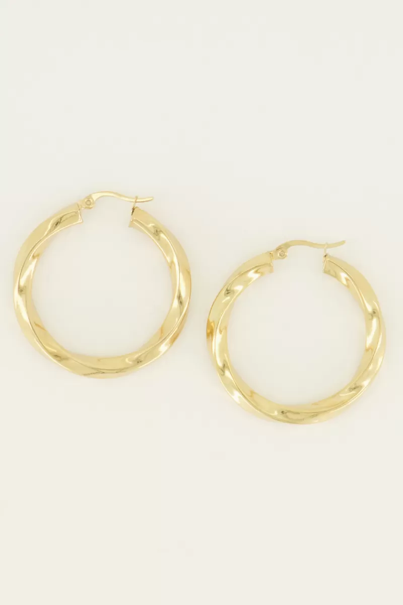 My Jewellery Boucles D’oreilles à Effet Torsadé