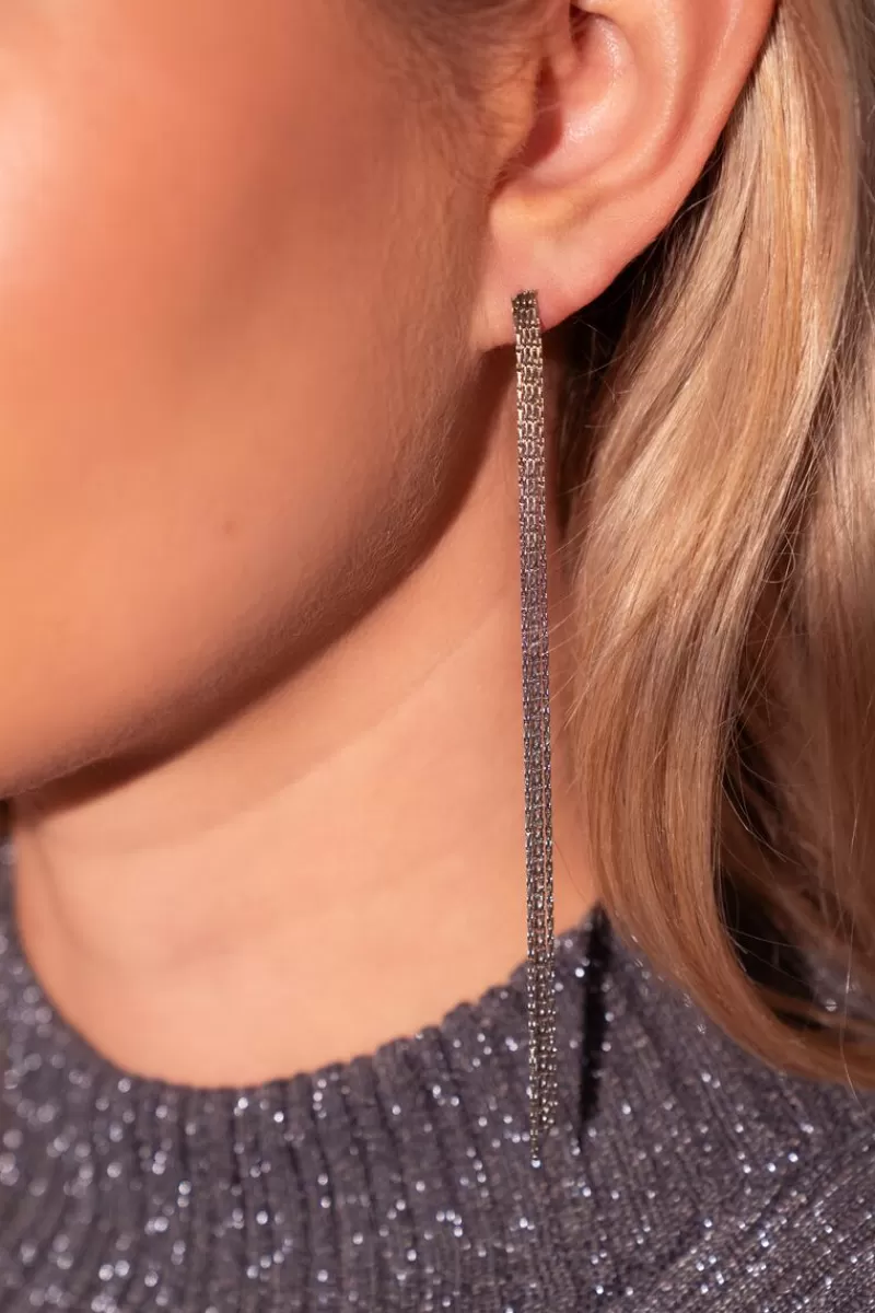 My Jewellery Boucles D'oreilles 3 Longues Chaînes Universe