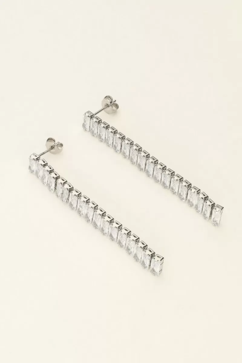 My Jewellery Boucles D'oreilles à Pierres Rectangulaires Universe