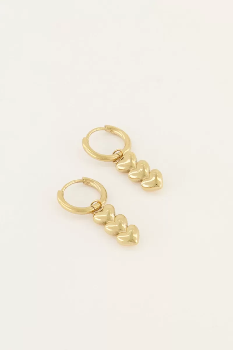 My Jewellery Boucles D’oreilles à Trois Cœurs