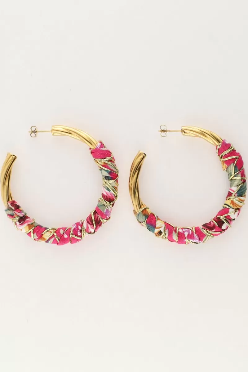 My Jewellery Boucles D'oreilles Art Avec Tresse Rose