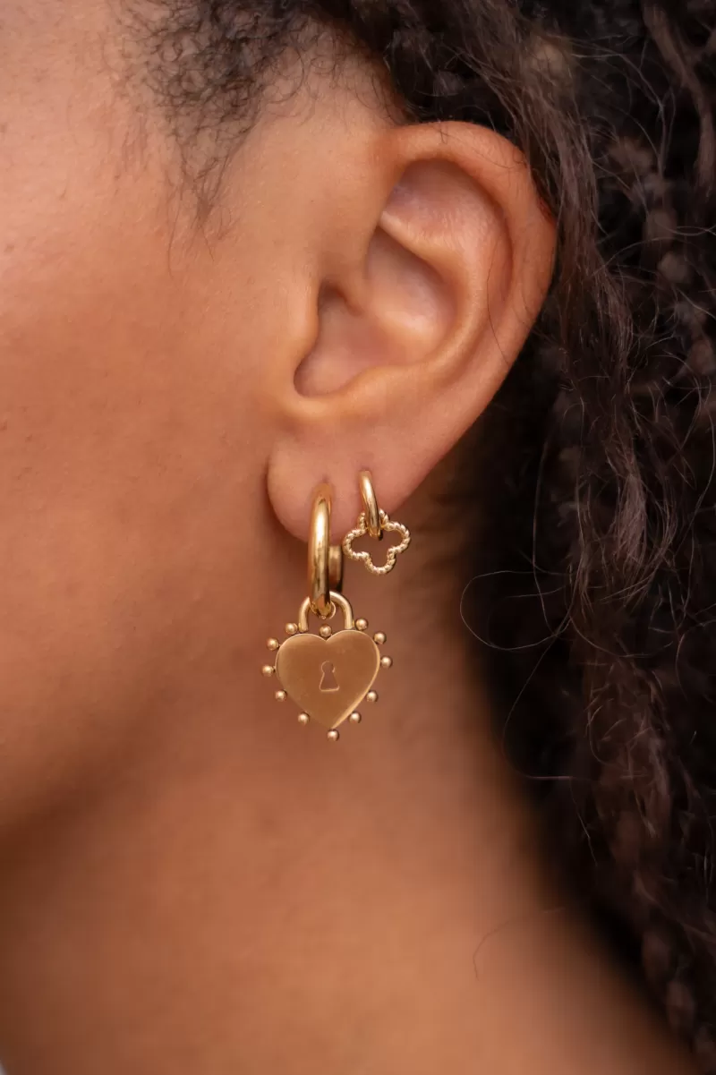 My Jewellery Boucles D'oreilles Avec Cadenas En Cœur