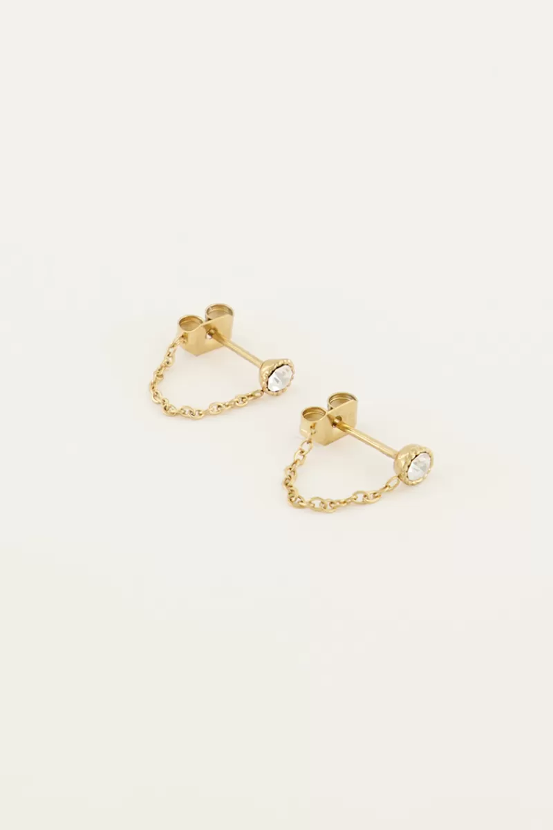 My Jewellery Boucles D’oreilles Avec Chaîne Et Pierre