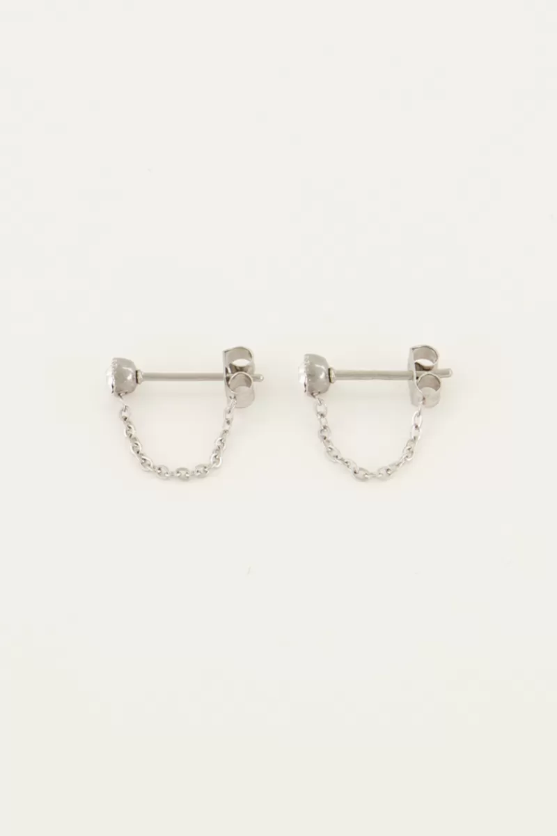 My Jewellery Boucles D’oreilles Avec Chaîne Et Pierre
