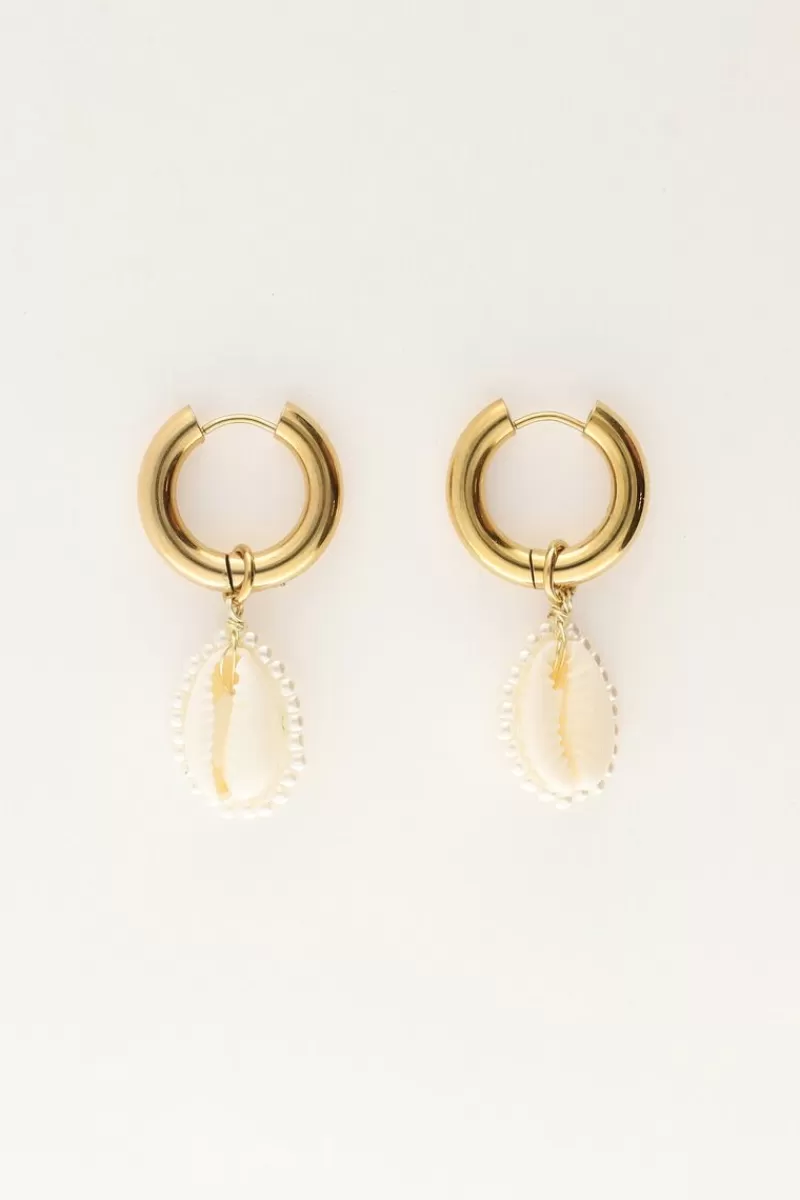 My Jewellery Boucles D'oreilles Avec Coquillage Et Perles