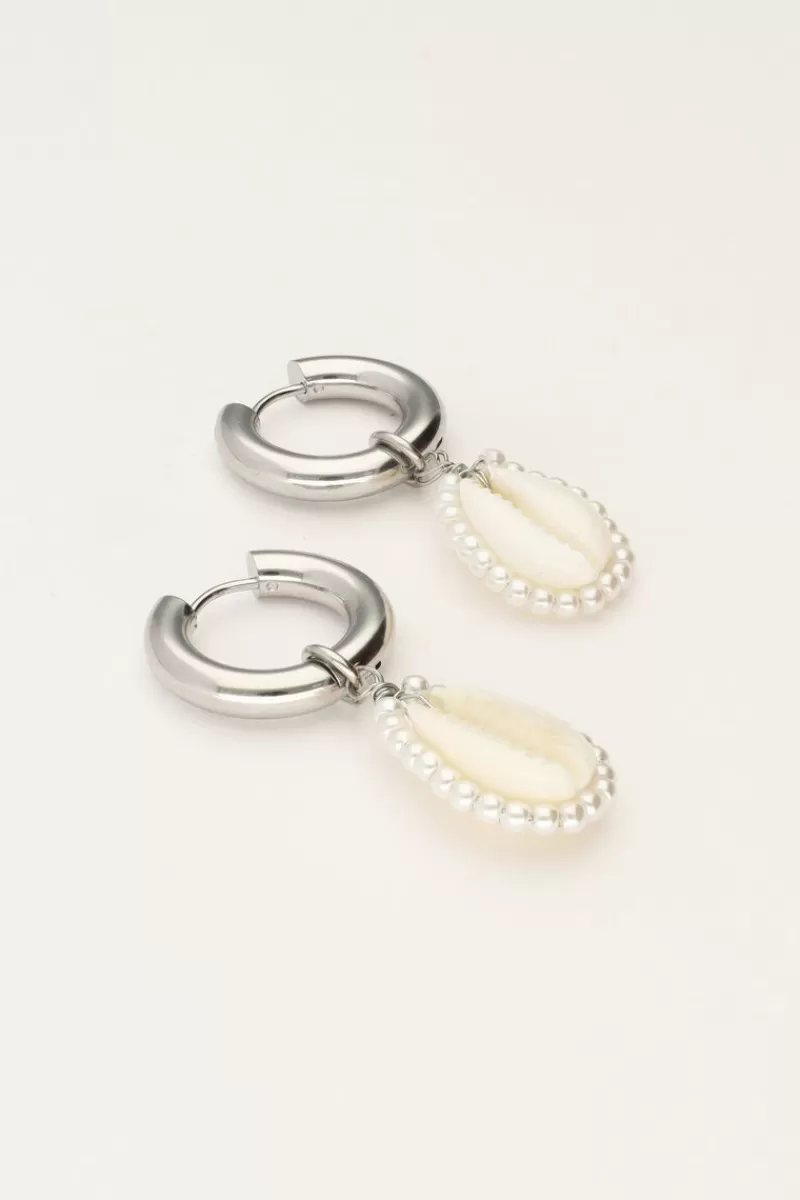 My Jewellery Boucles D'oreilles Avec Coquillage Et Perles