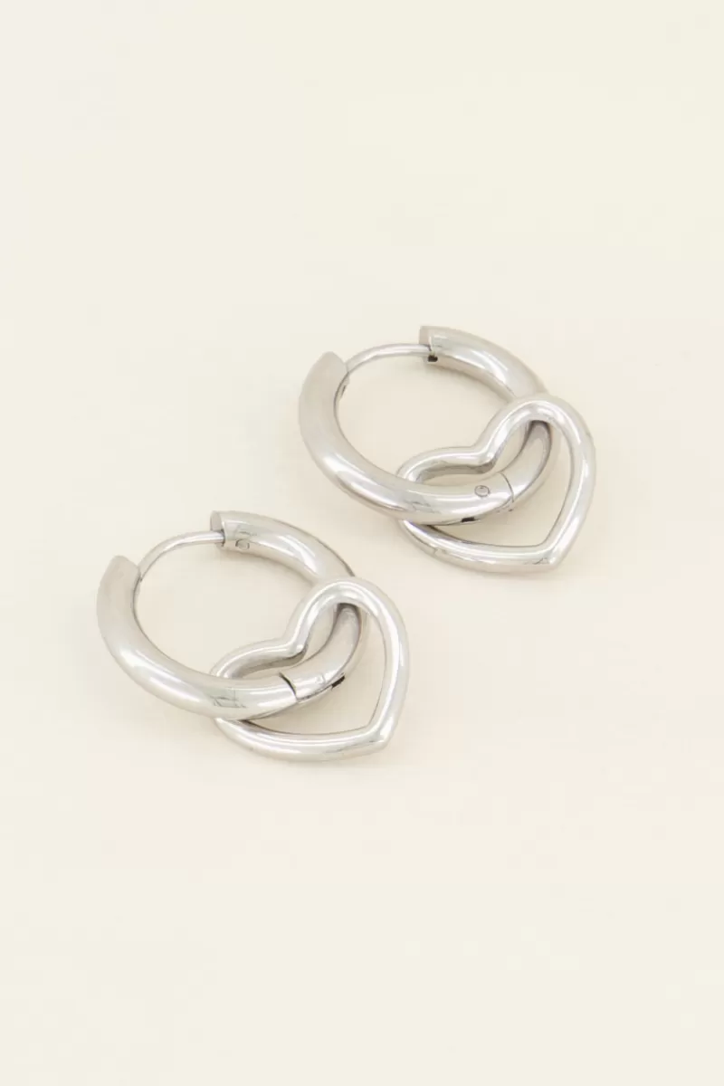My Jewellery Boucles D’oreilles Avec Cœur Ajouré