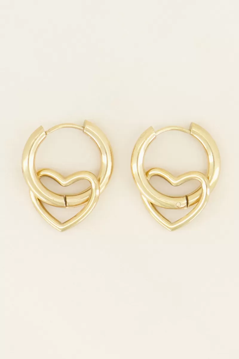 My Jewellery Boucles D’oreilles Avec Cœur Ajouré