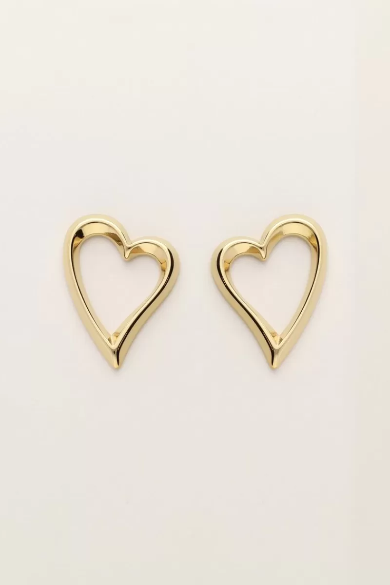 My Jewellery Boucles D'oreilles Avec Cœur Ouvert