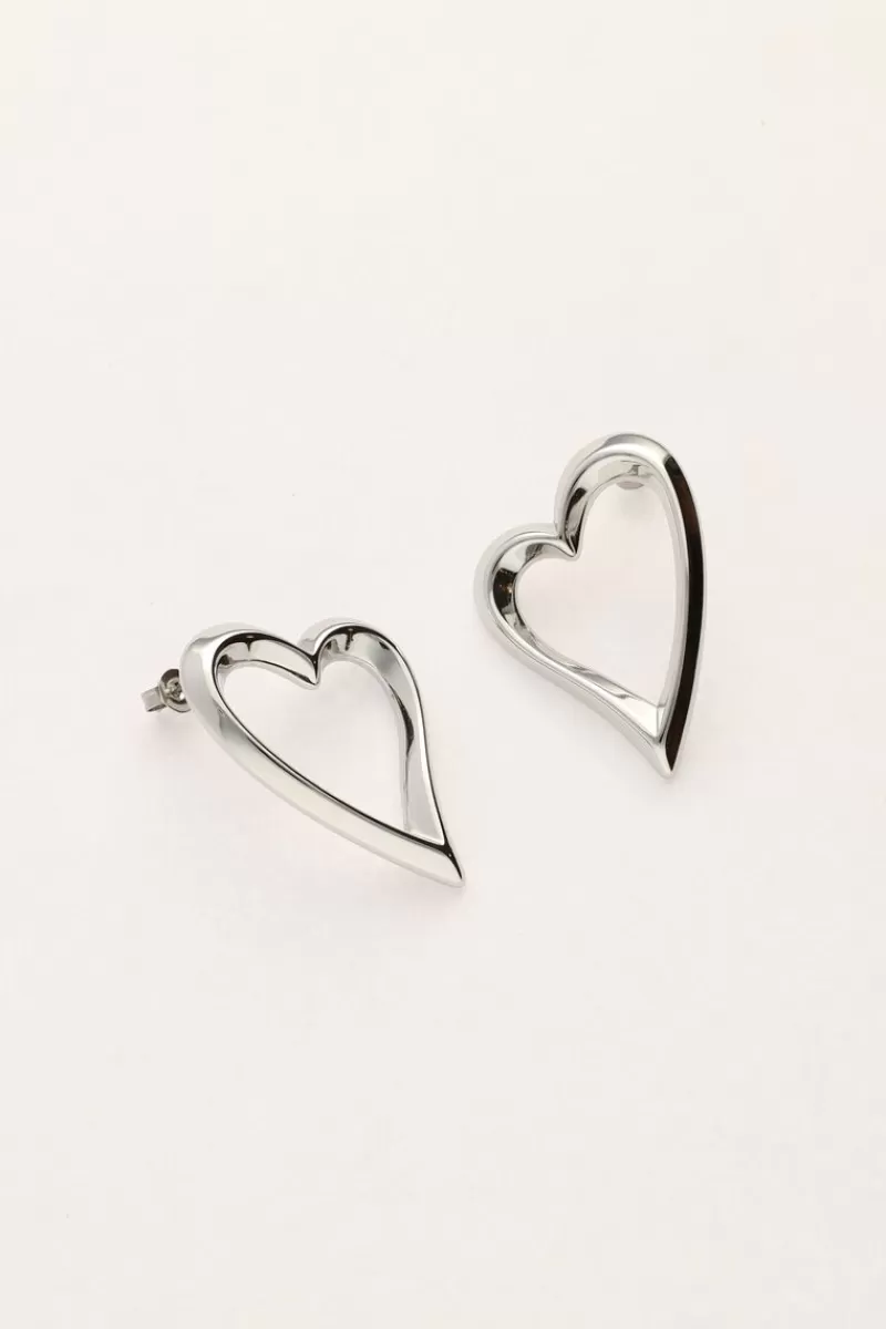 My Jewellery Boucles D'oreilles Avec Cœur Ouvert