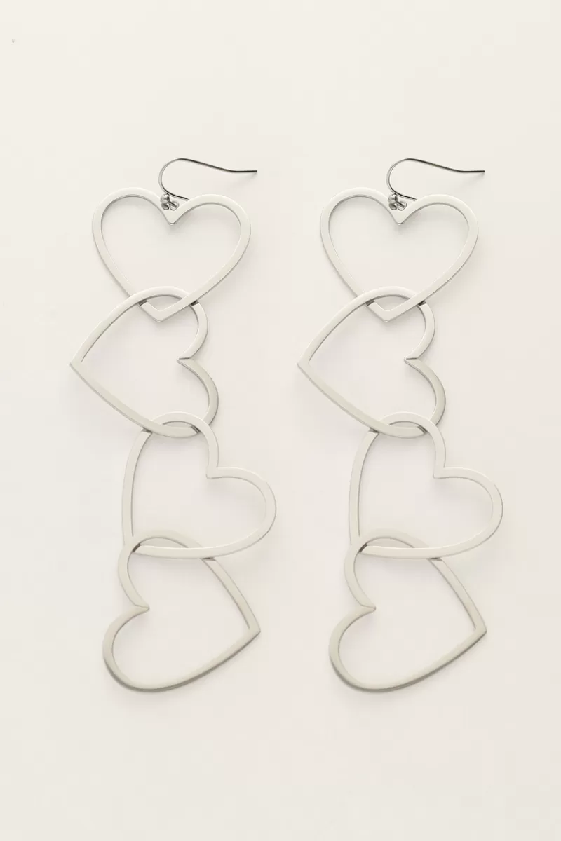 My Jewellery Boucles D'oreilles Avec Cœurs Ouverts