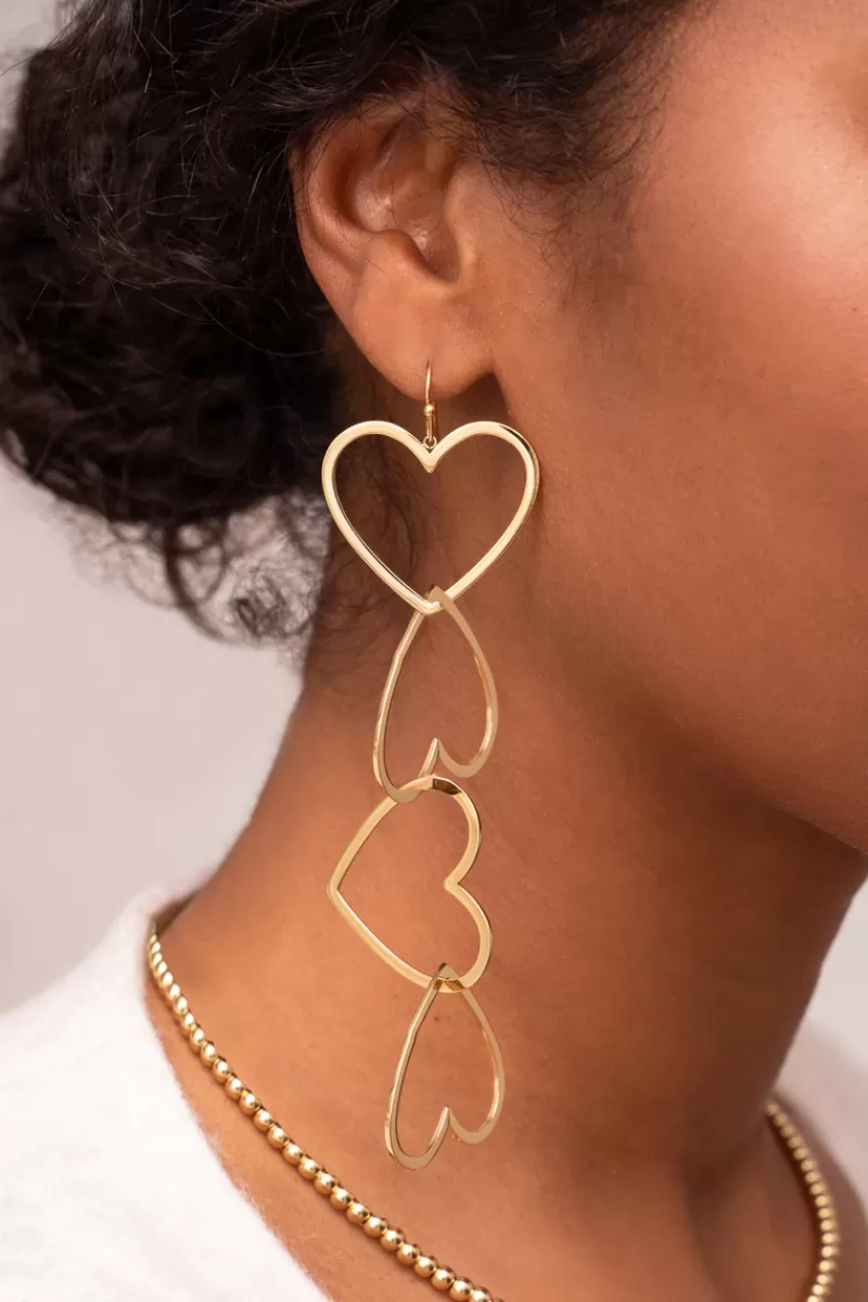 My Jewellery Boucles D'oreilles Avec Cœurs Ouverts