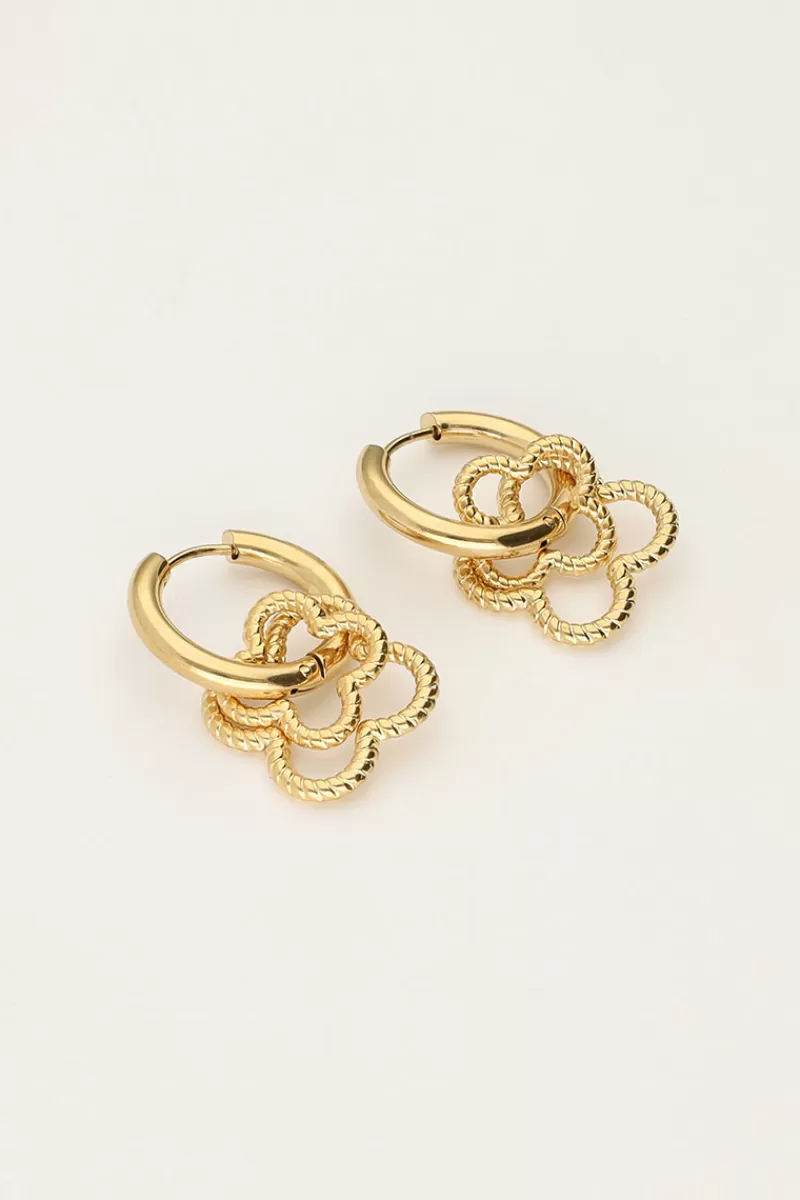 My Jewellery Boucles D'oreilles Avec Double Trèfle