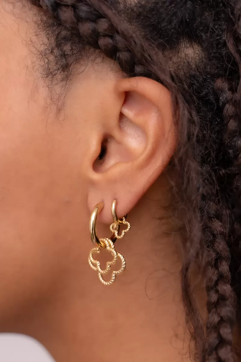 My Jewellery Boucles D'oreilles Avec Double Trèfle