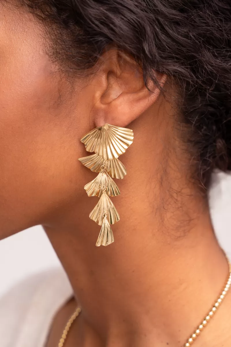 My Jewellery Boucles D'oreilles Avec Feuilles