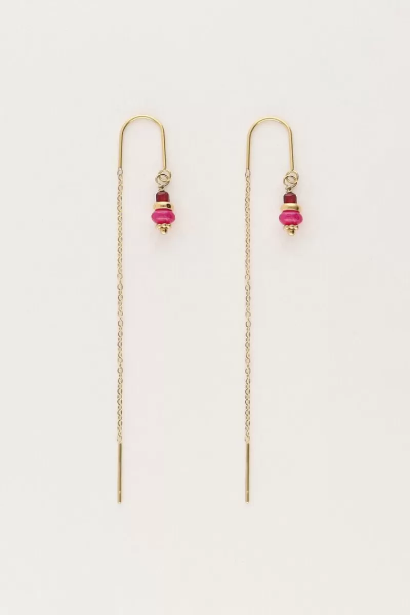 My Jewellery Boucles D'oreilles Avec Perles Violettes