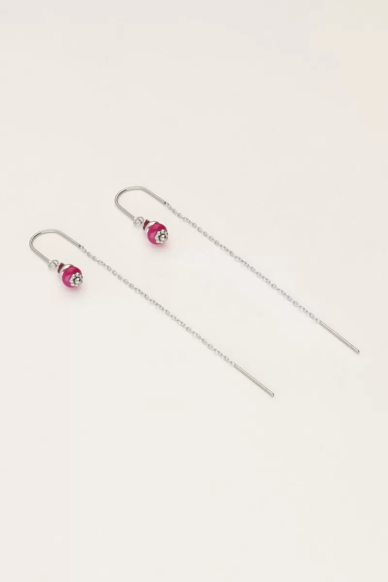 My Jewellery Boucles D'oreilles Avec Perles Violettes