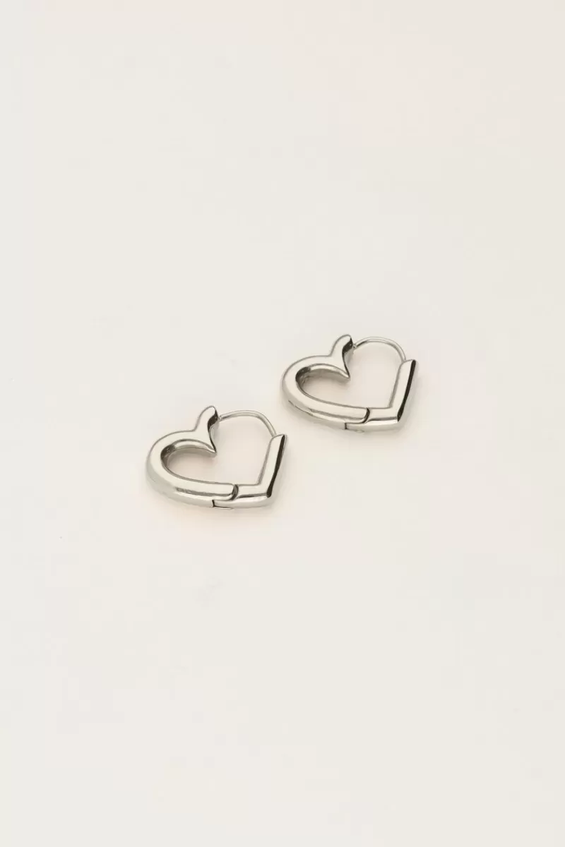 My Jewellery Boucles D'oreilles Avec Petit Cœur Ouvert