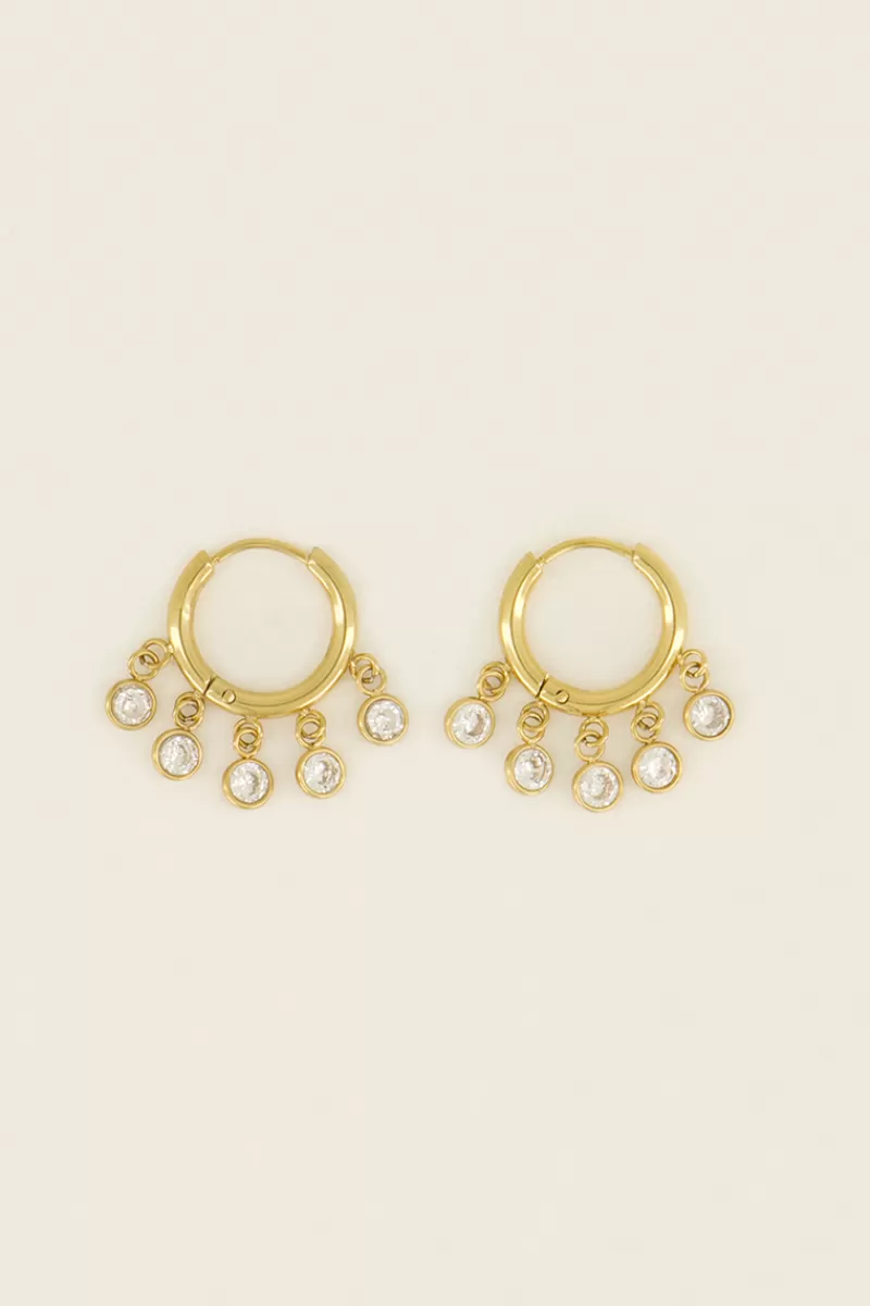 My Jewellery Boucles D'oreilles Avec Petites Pierres Transparentes