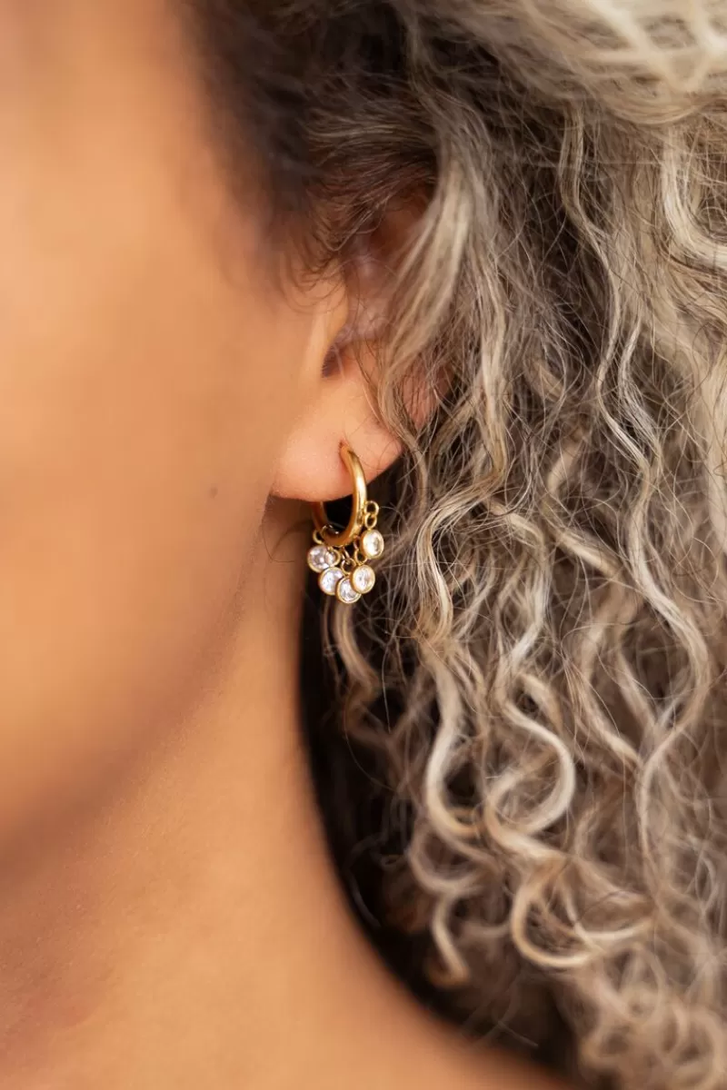 My Jewellery Boucles D'oreilles Avec Petites Pierres Transparentes