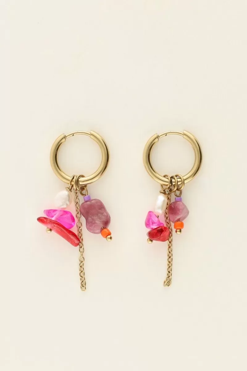 My Jewellery Boucles D'oreilles Avec Pierres Et Perles Mystic