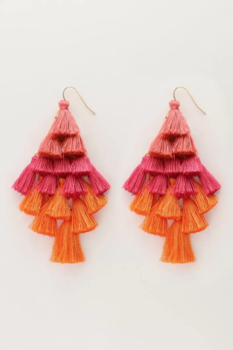 My Jewellery Boucles D'oreilles Avec Pompons Colorés