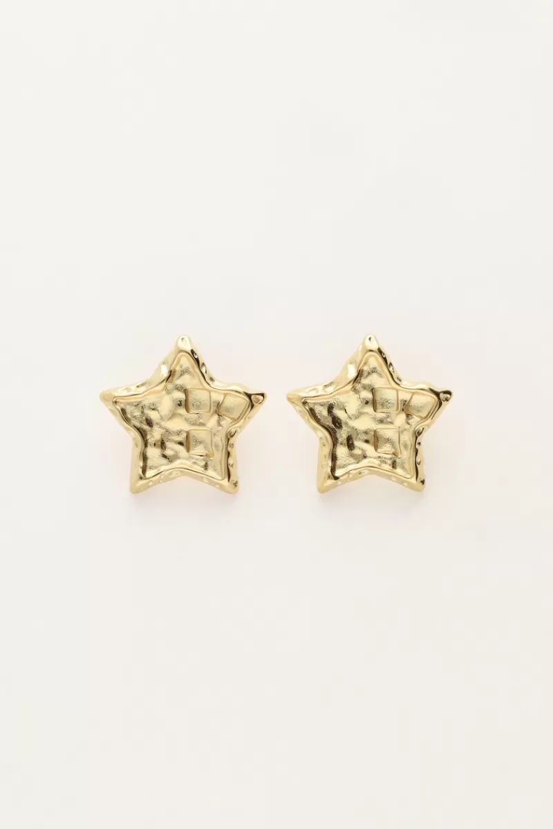 My Jewellery Boucles D'oreilles Avec étoile "martelée"