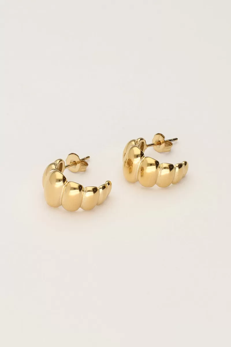 My Jewellery Boucles D'oreilles Bold Avec Bulle Rayée
