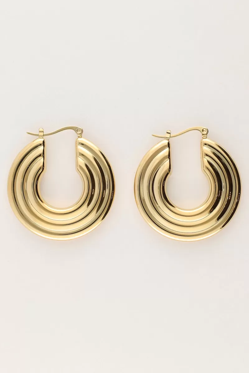 My Jewellery Boucles D'oreilles Bold Avec Disque