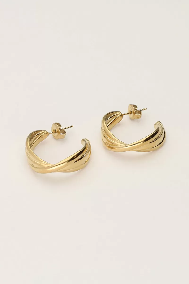 My Jewellery Boucles D'oreilles Bold Avec Triple Torsade