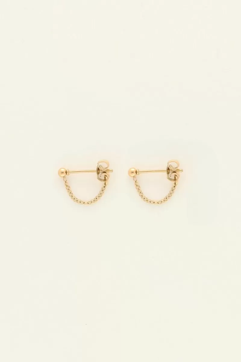 My Jewellery Boucles D’oreilles Boule Et Chaîne
