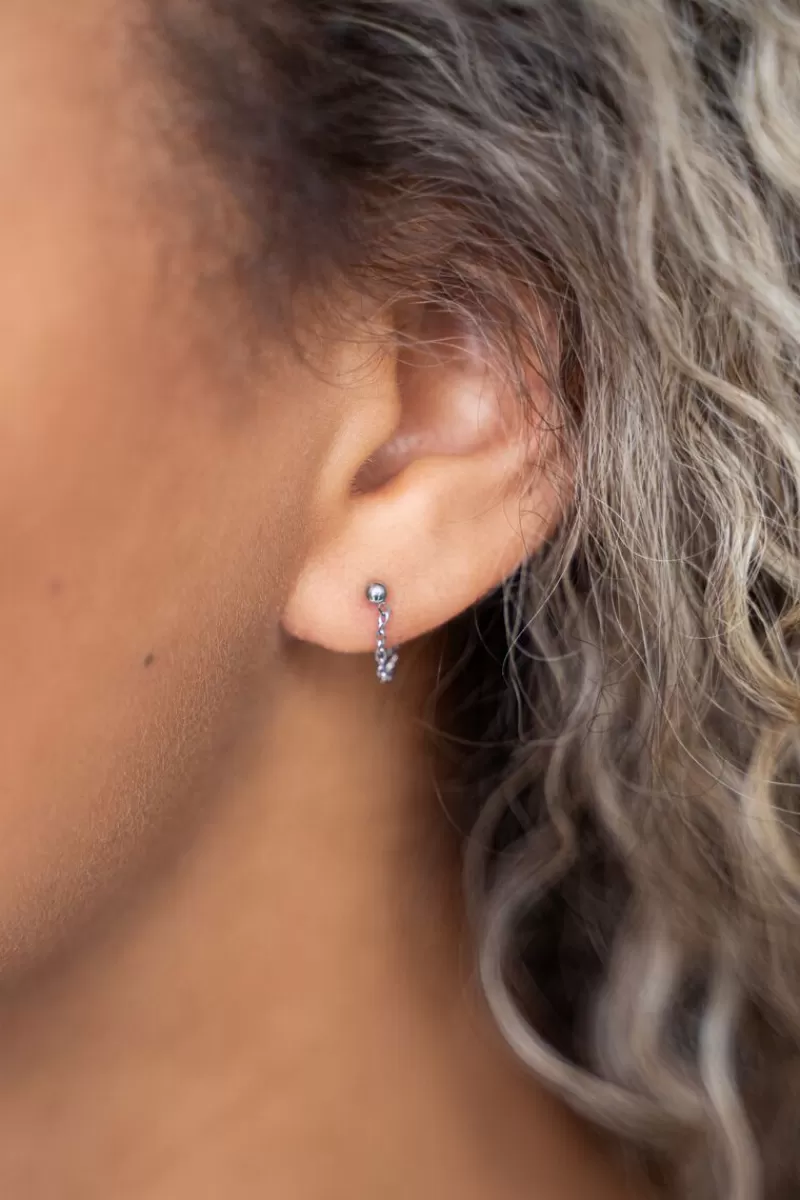 My Jewellery Boucles D’oreilles Boule Et Chaîne