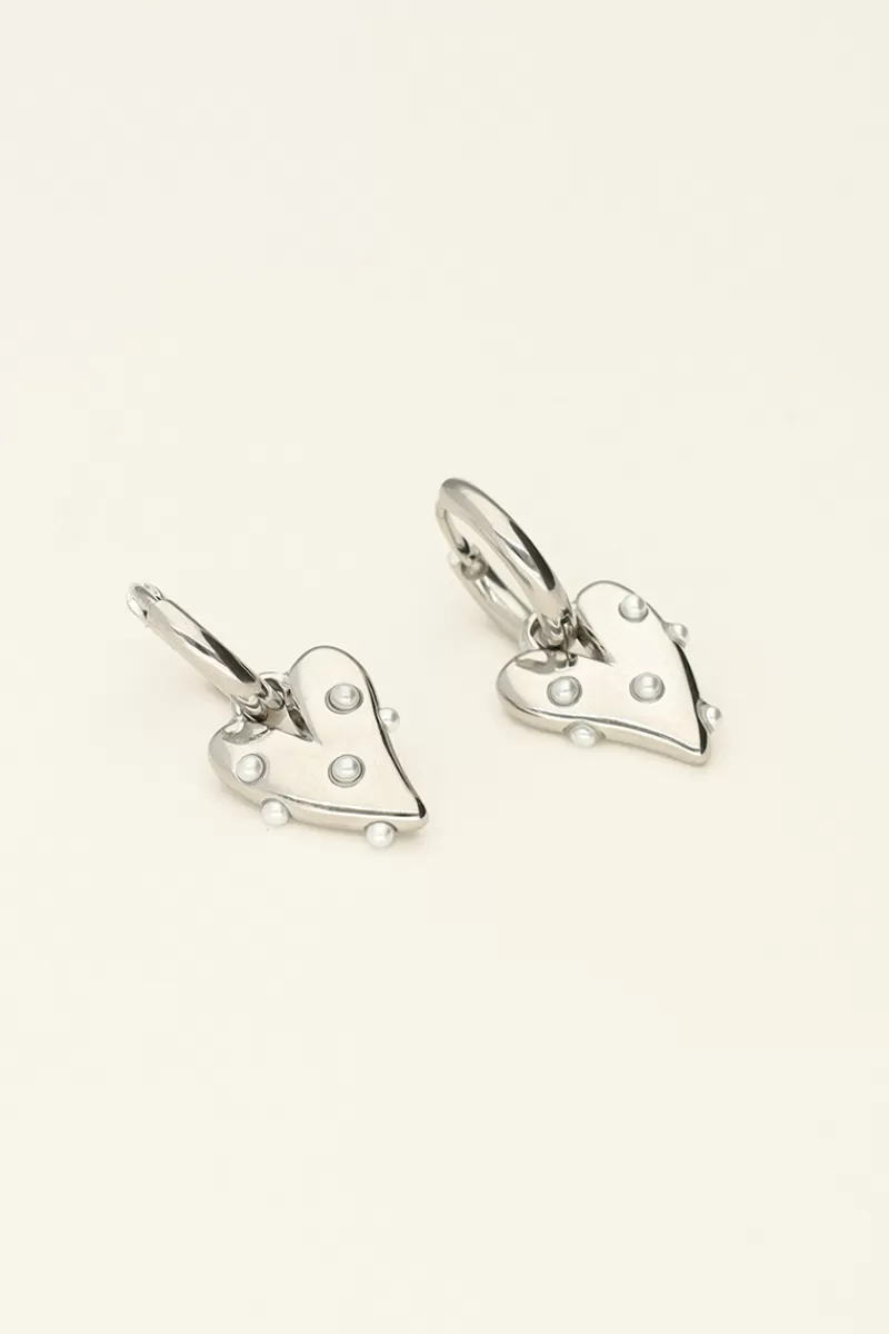 My Jewellery Boucles D’oreilles Coeur à Perles