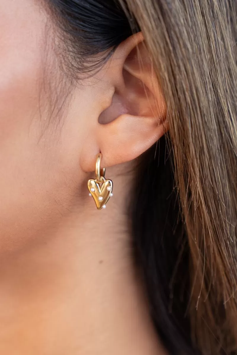 My Jewellery Boucles D’oreilles Coeur à Perles