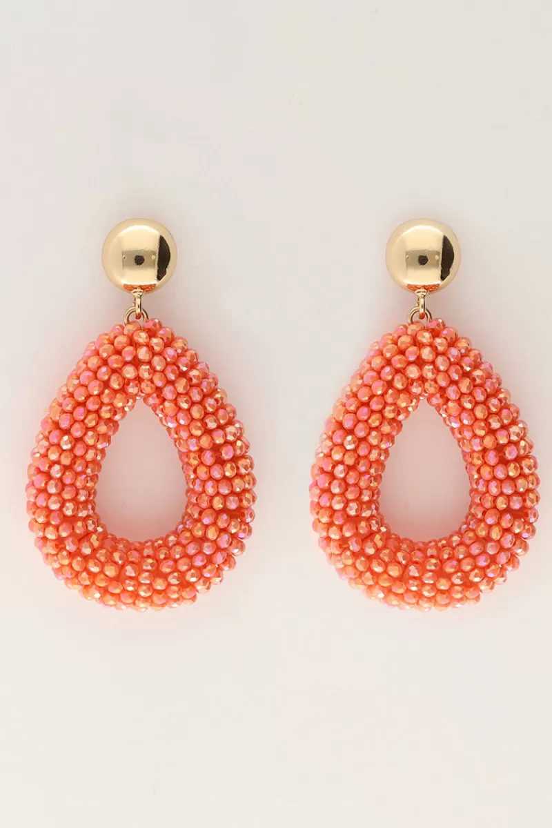 My Jewellery Boucles D'oreilles Corail Avec Pierres