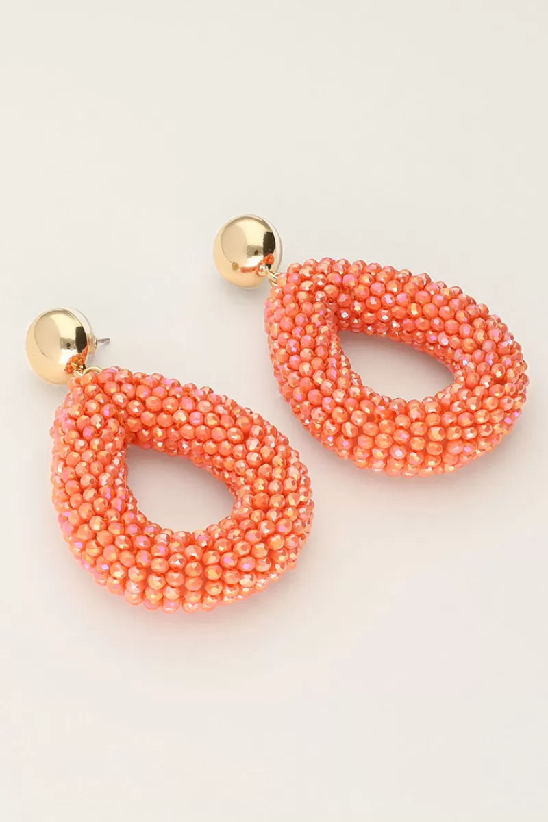 My Jewellery Boucles D'oreilles Corail Avec Pierres