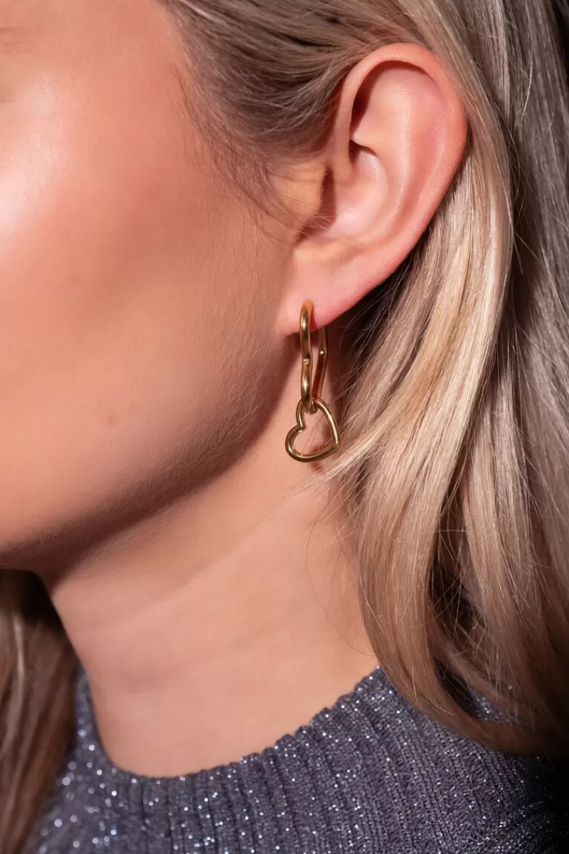 My Jewellery Boucles D'oreilles Double Cœur Universe