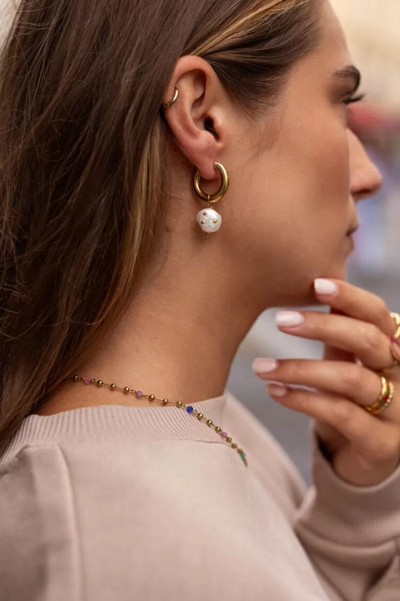 My Jewellery Boucles D'oreilles En Perles Avec Clous