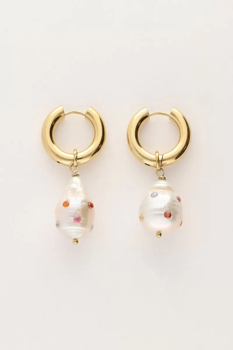 My Jewellery Boucles D'oreilles En Perles Avec Clous Multicolores
