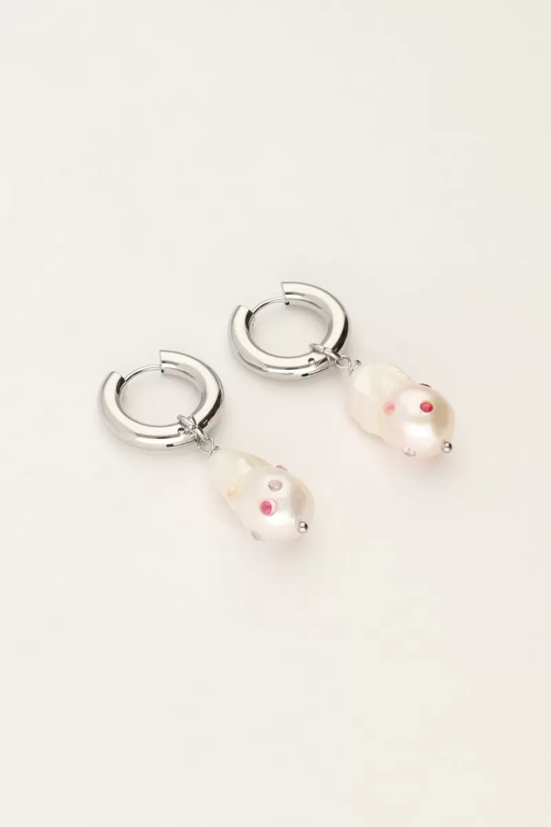 My Jewellery Boucles D'oreilles En Perles Avec Clous Multicolores