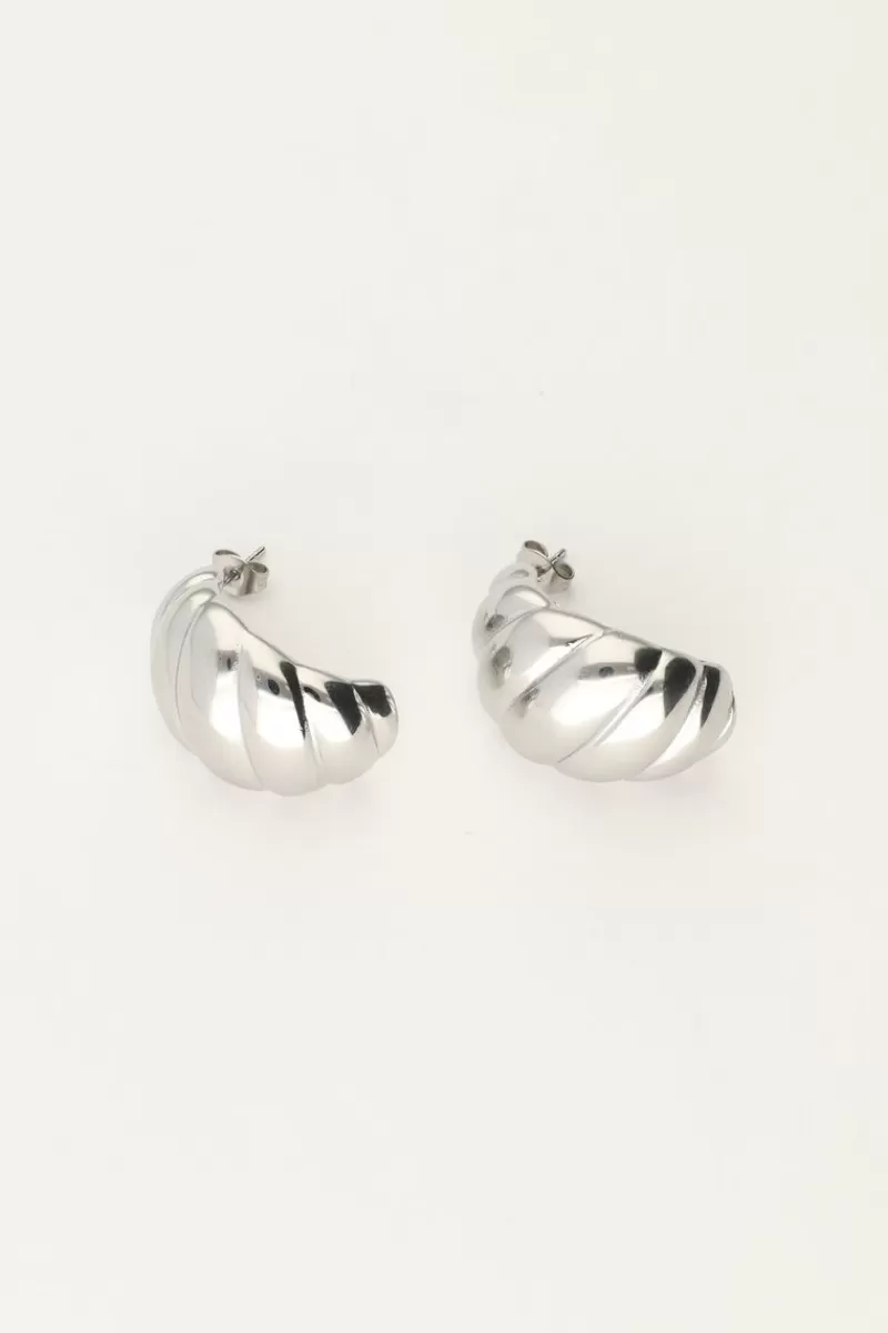 My Jewellery Boucles D'oreilles Gouttes Avec Rebords De Grande Taille