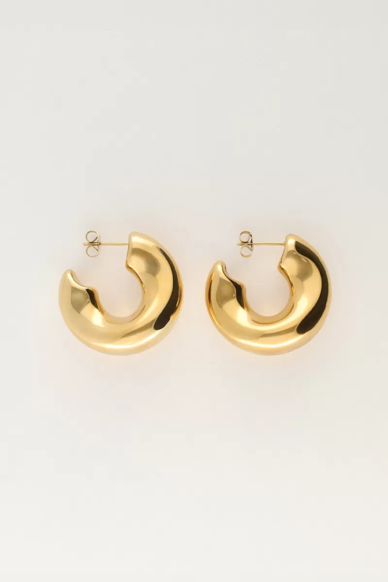 My Jewellery Boucles D'oreilles Larges De Forme Organique