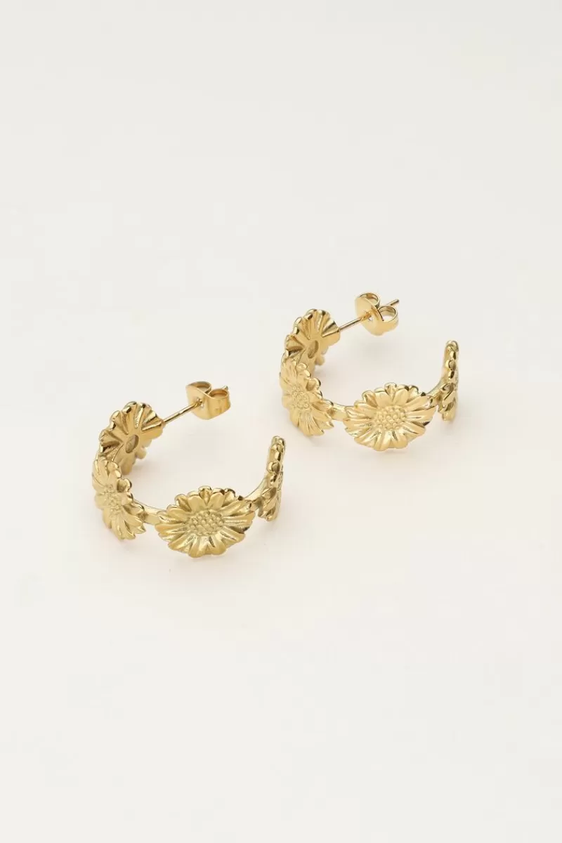 My Jewellery Boucles D'oreilles Moyennes Avec Fleurs