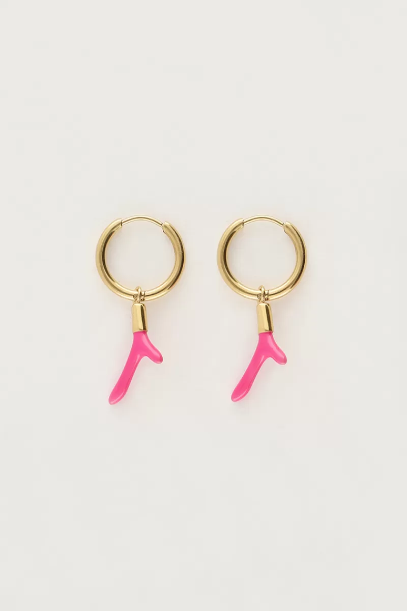 My Jewellery Boucles D'oreilles Océan Avec Corail Rose