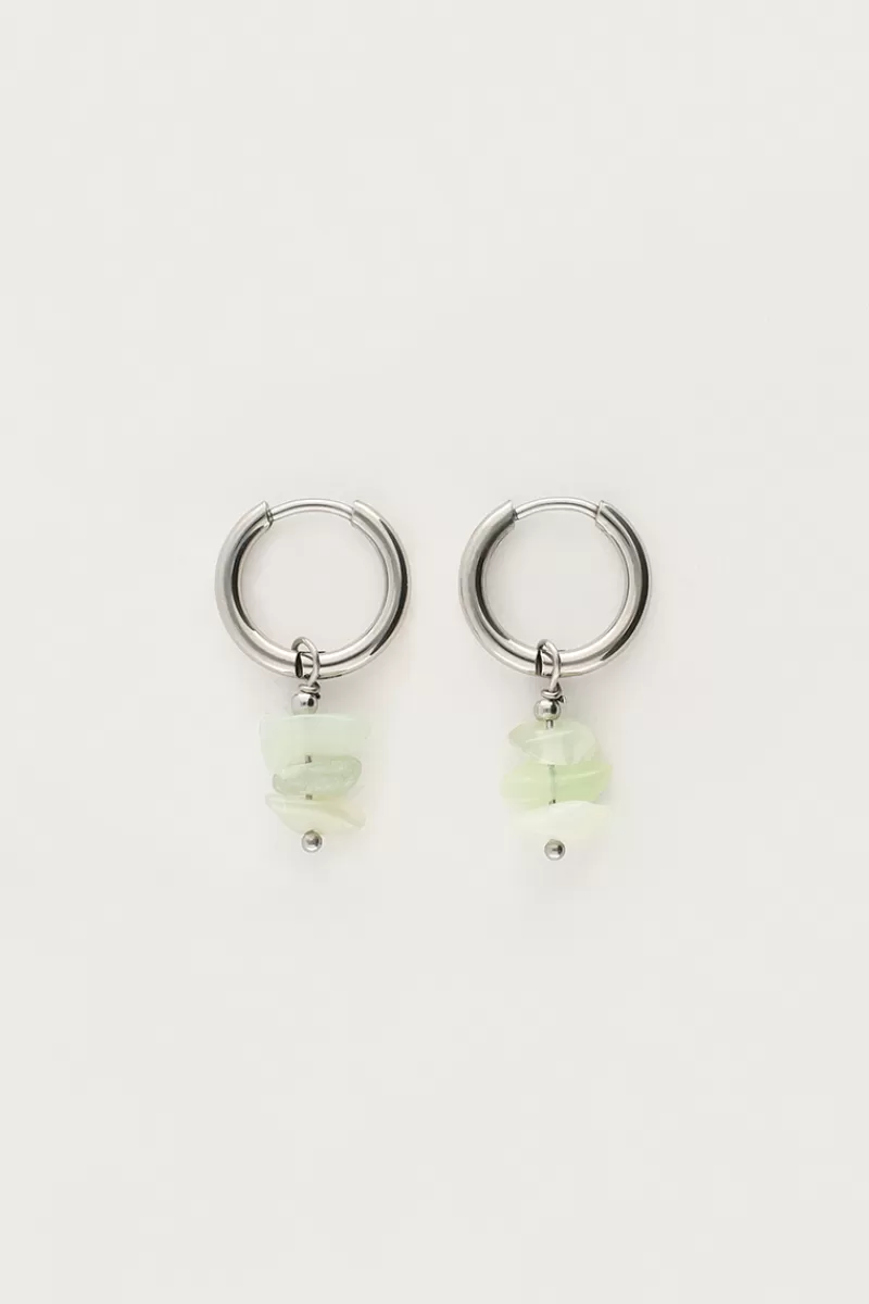 My Jewellery Boucles D'oreilles Océan Avec Pierres Vert Menthe