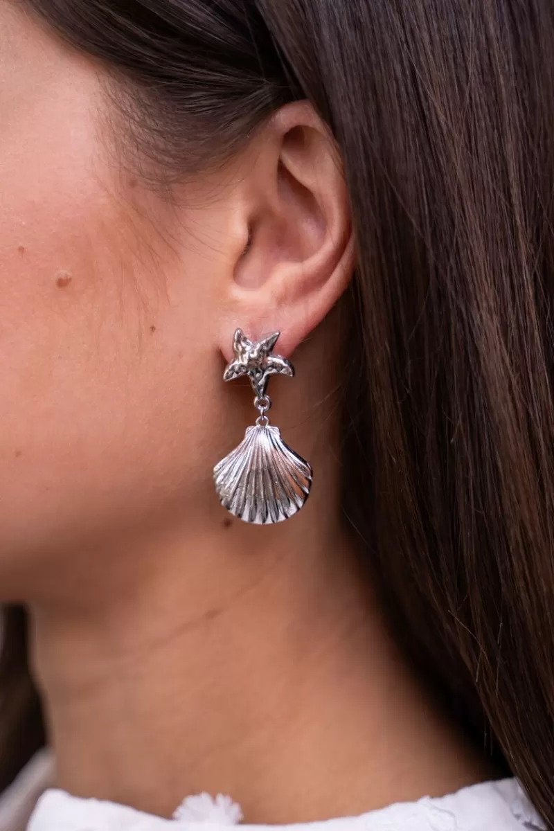 My Jewellery Boucles D'oreilles Océan Avec étoile De Mer Et Coquillage